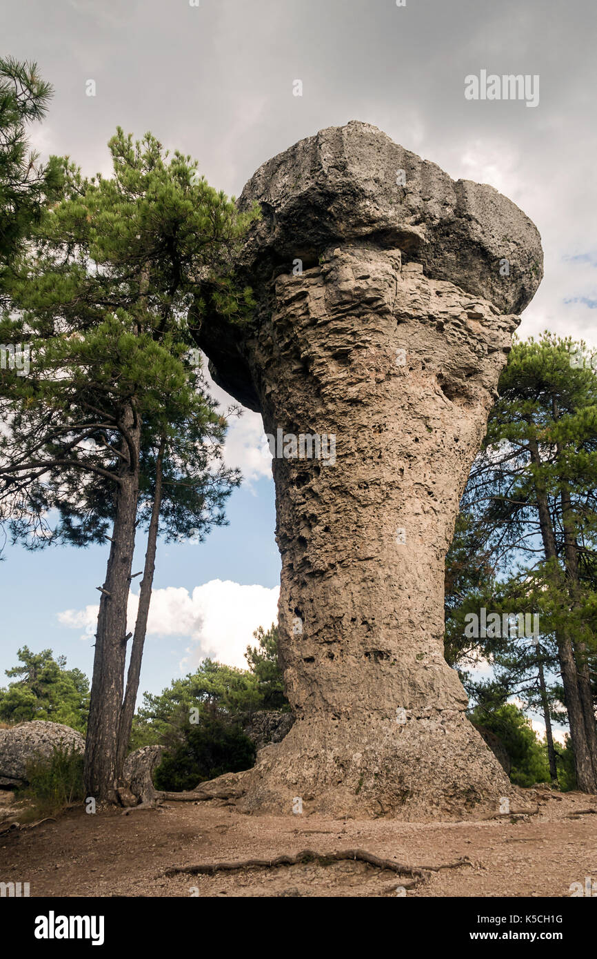 Image of unique rock formations in Enchanted City of Cuenca in Castilla ...