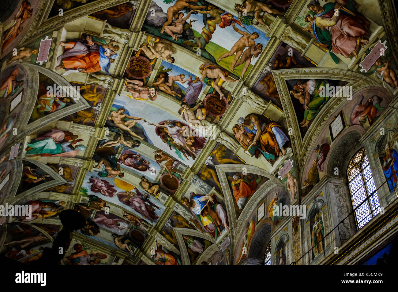 interior views of the Sistine Chapel at Vatican City in Rome, Italy on July 5, 2016. Stock Photo