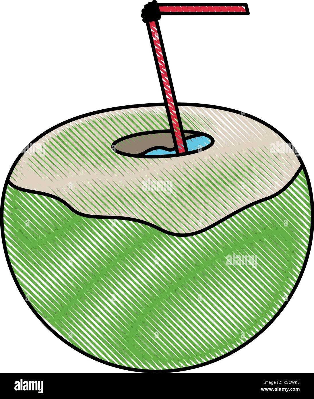 coconut cocktail tropical icon image Stock Vector Image & Art - Alamy