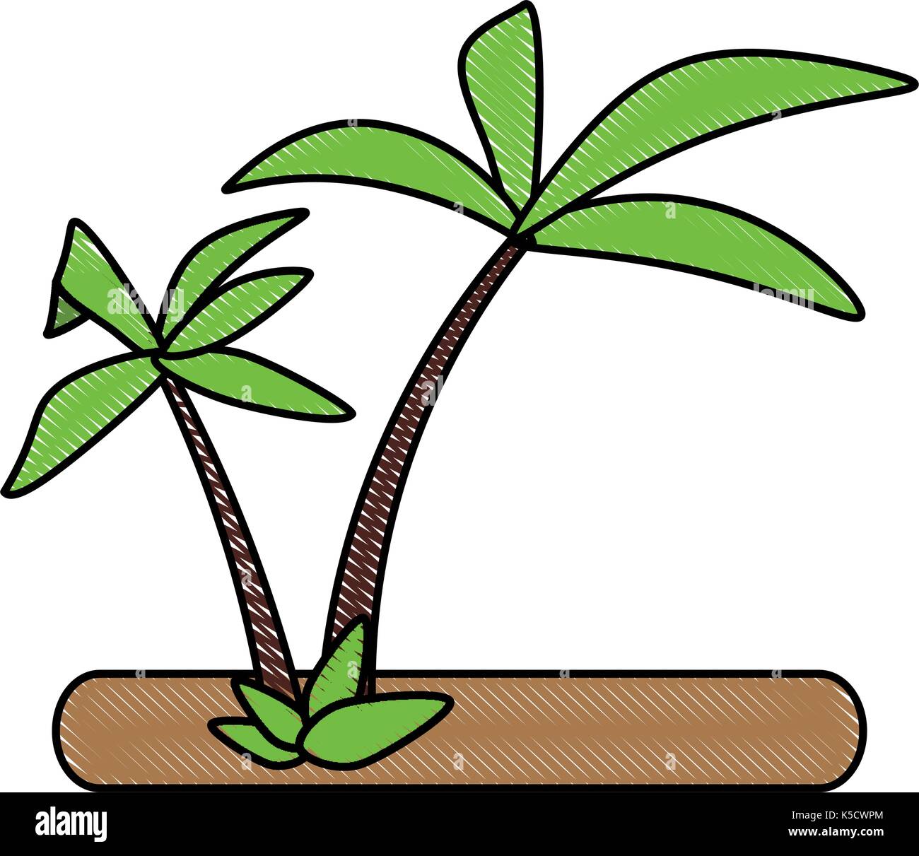 tropical island with palm trees icon image Stock Vector Image & Art - Alamy