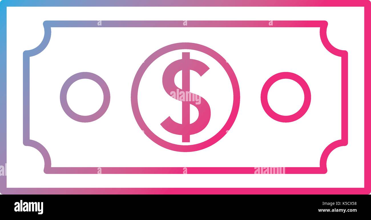 line dollar bill cash money icon Stock Vector Image & Art - Alamy