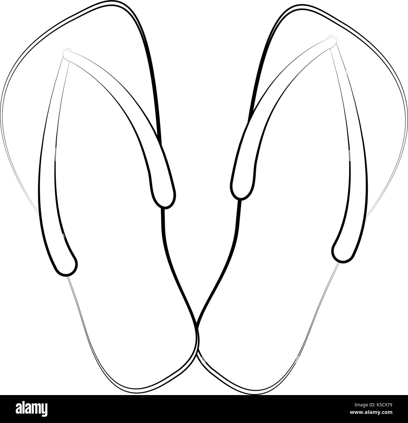 flip flop sandals icon image Stock Vector Image & Art - Alamy