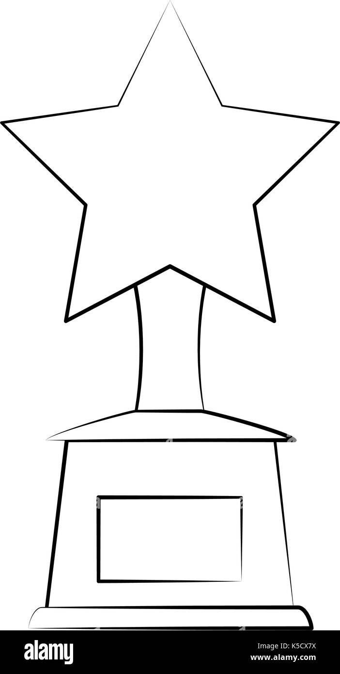 Star trophy icon image Black and White Stock Photos & Images - Alamy