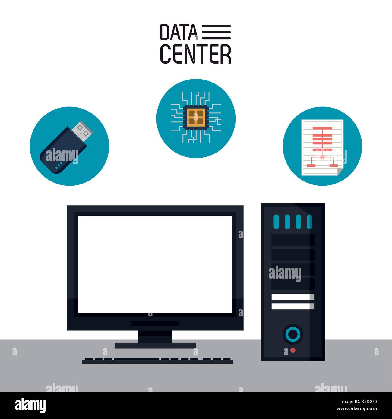 Data center storage Stock Vector Image & Art - Alamy
