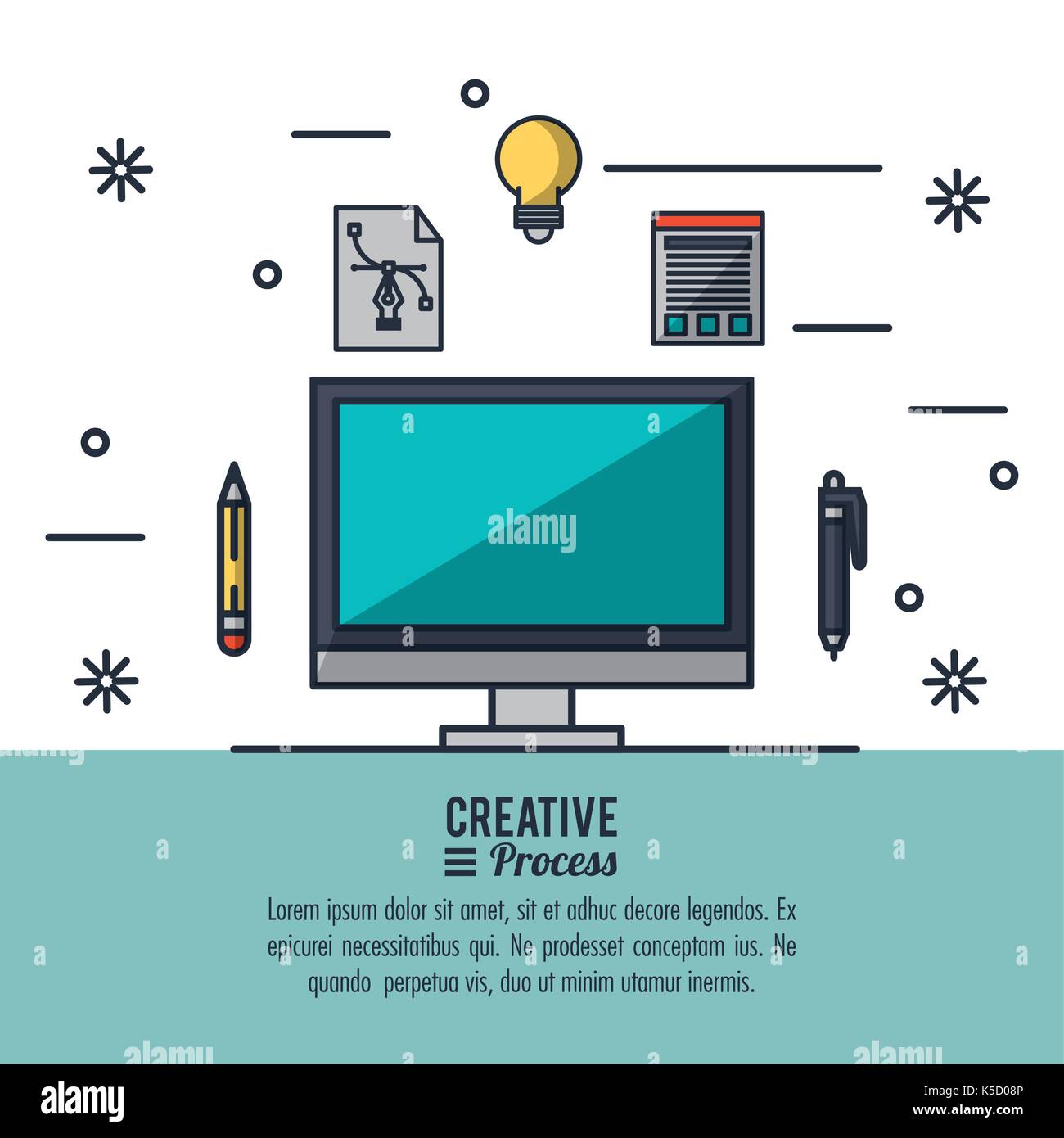 Creative process infographic Stock Vector Image & Art - Alamy