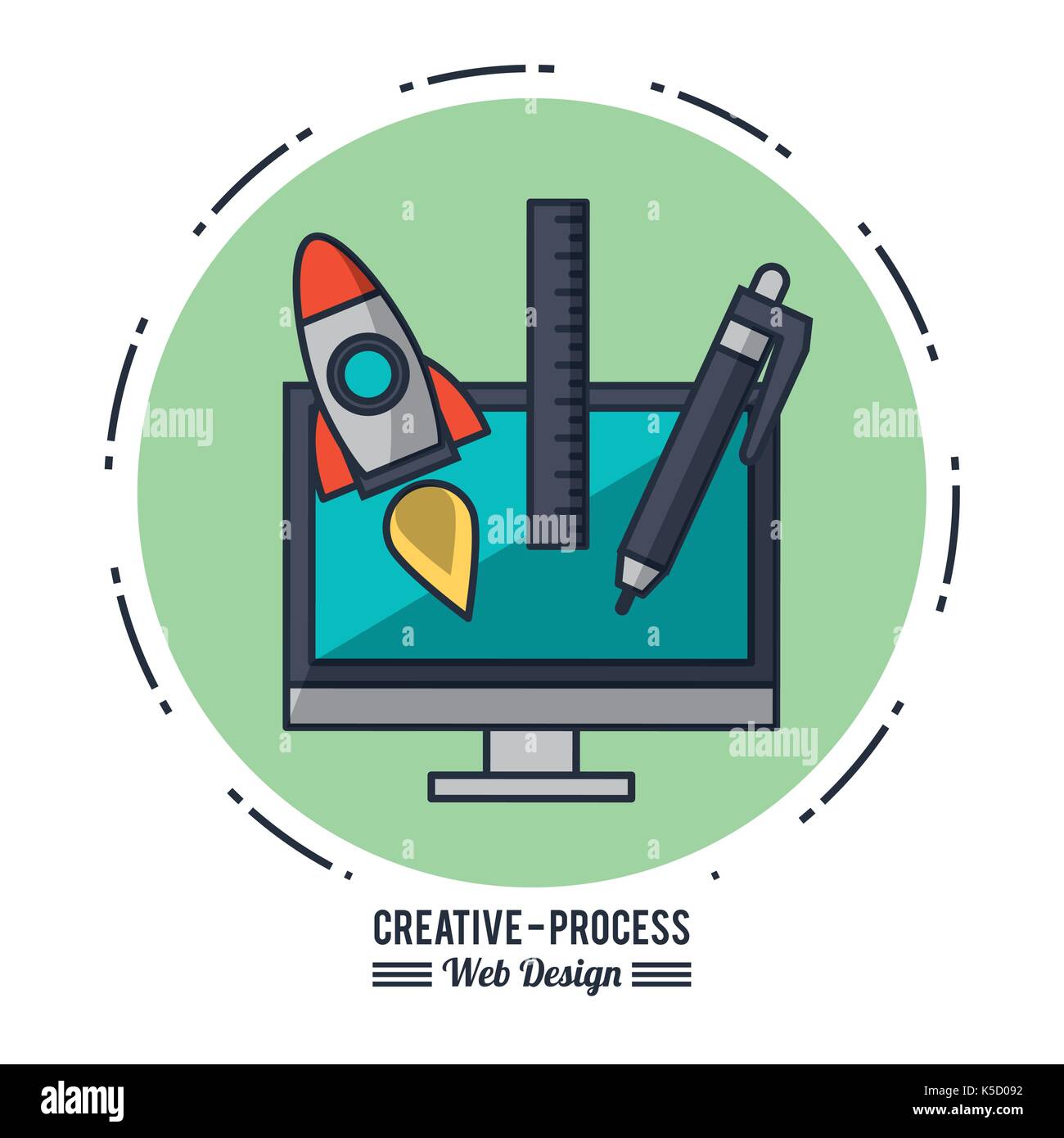 Creative process infographic Stock Vector Image & Art - Alamy