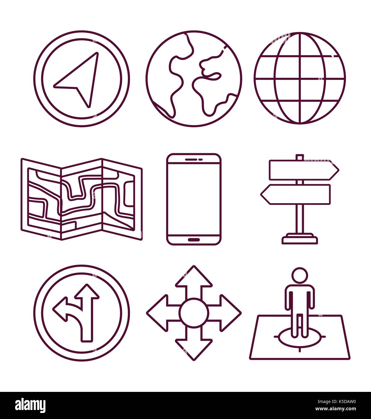 navigation and location design Stock Vector Image & Art - Alamy