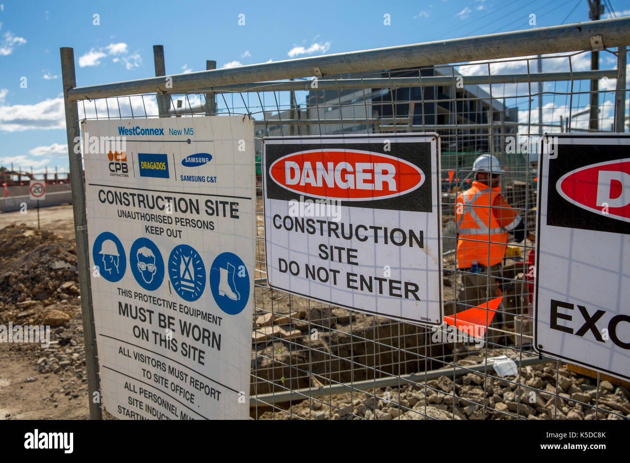 Westconnex motorway construction site in western Sydney,new south wales,australia Stock Photo