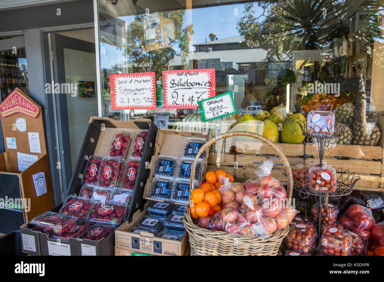 Fruit for sale at an organic groceries store shop in Sydney,Australia