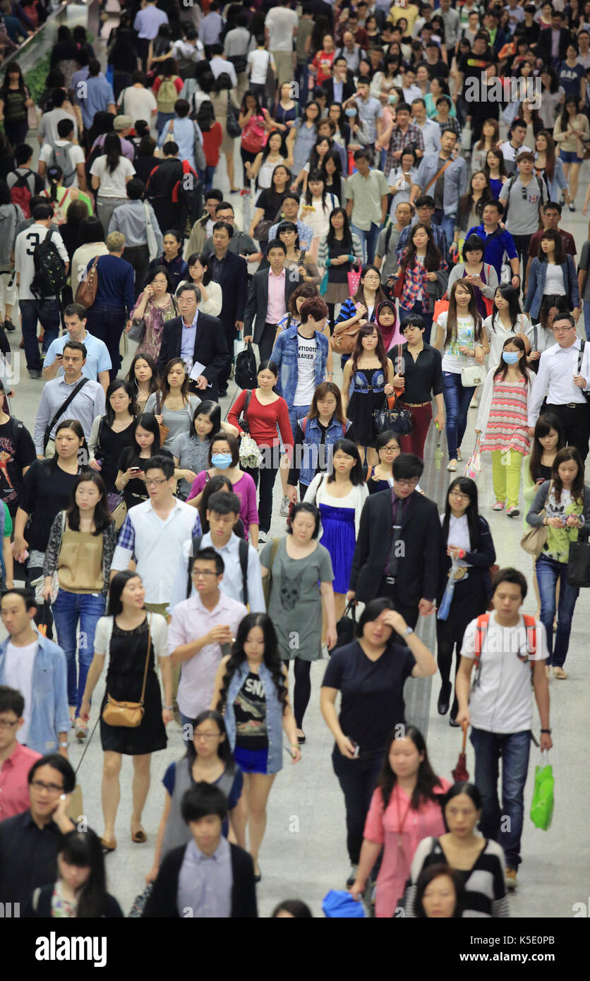 rush hour in hong kong Stock Photo Alamy