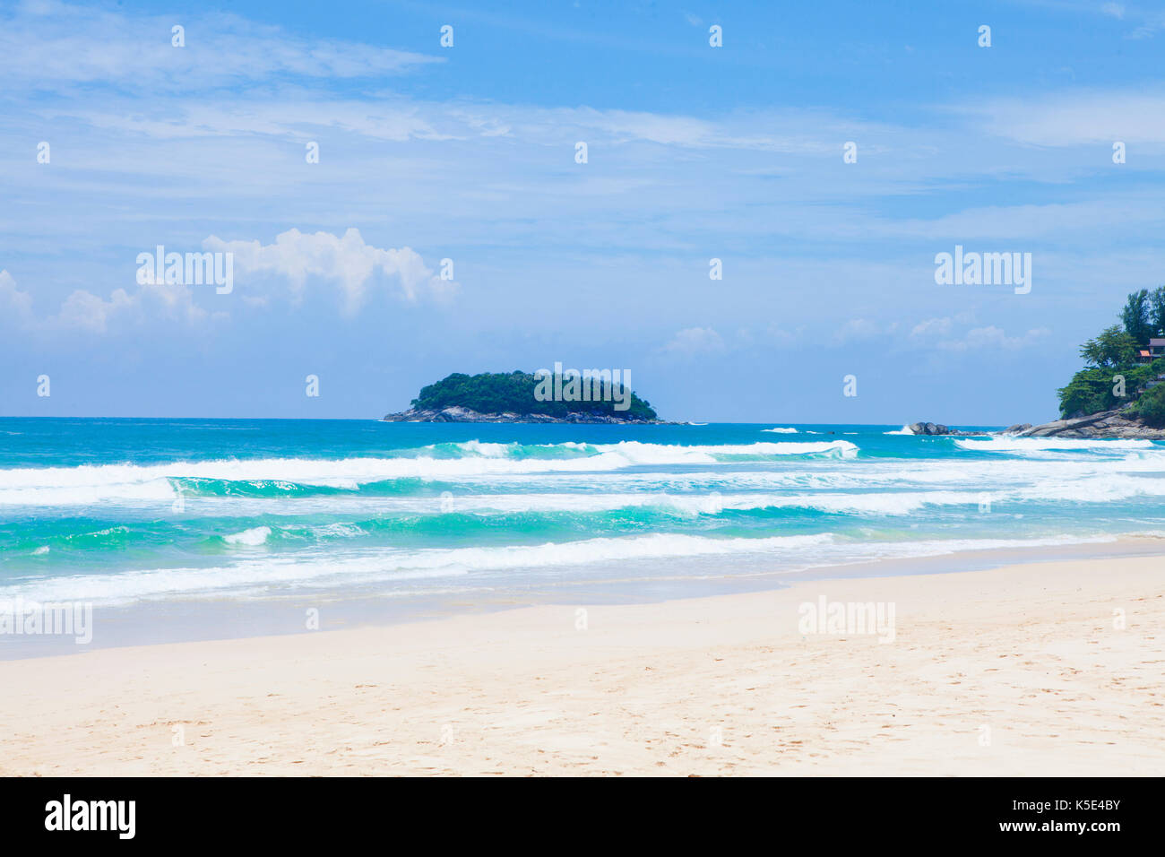 The tropical beach is peaceful Stock Photo - Alamy