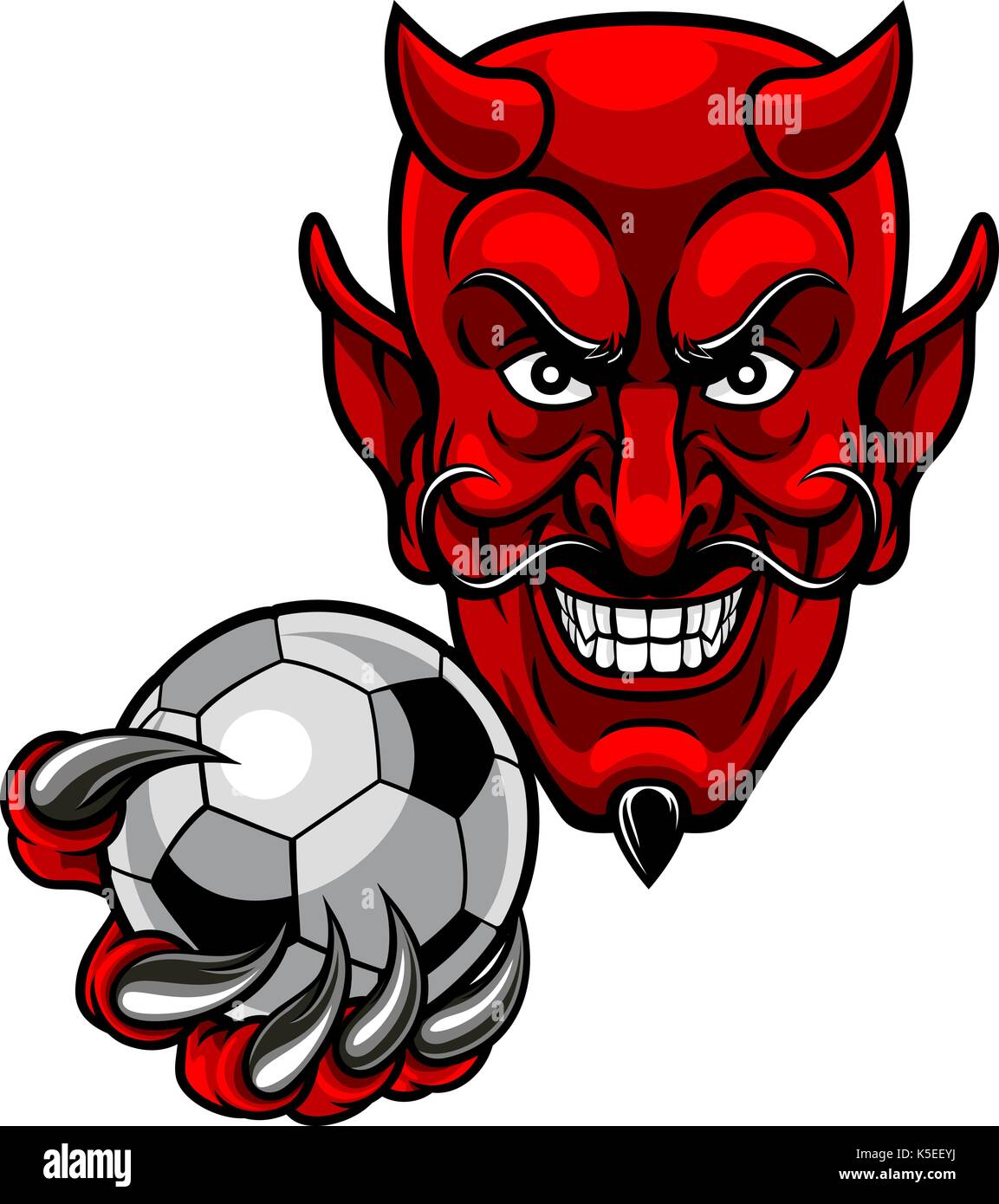 Devil Soccer Football Mascot Stock Vector Image & Art - Alamy