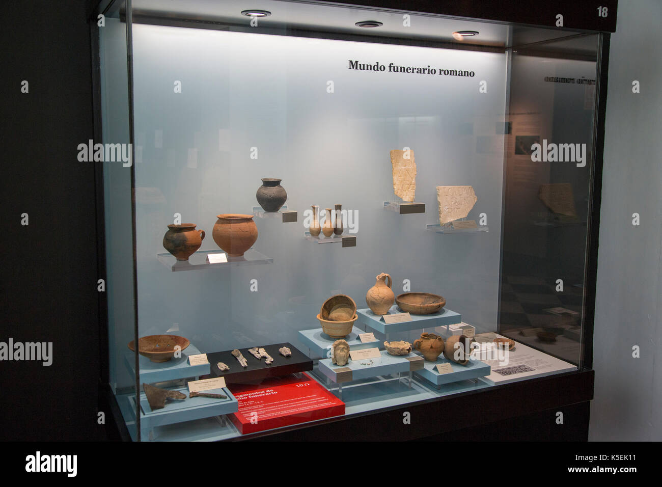 Roman funeral items archaeology museum, Jerez de la Frontera, Cadiz Province, Spain Stock Photo