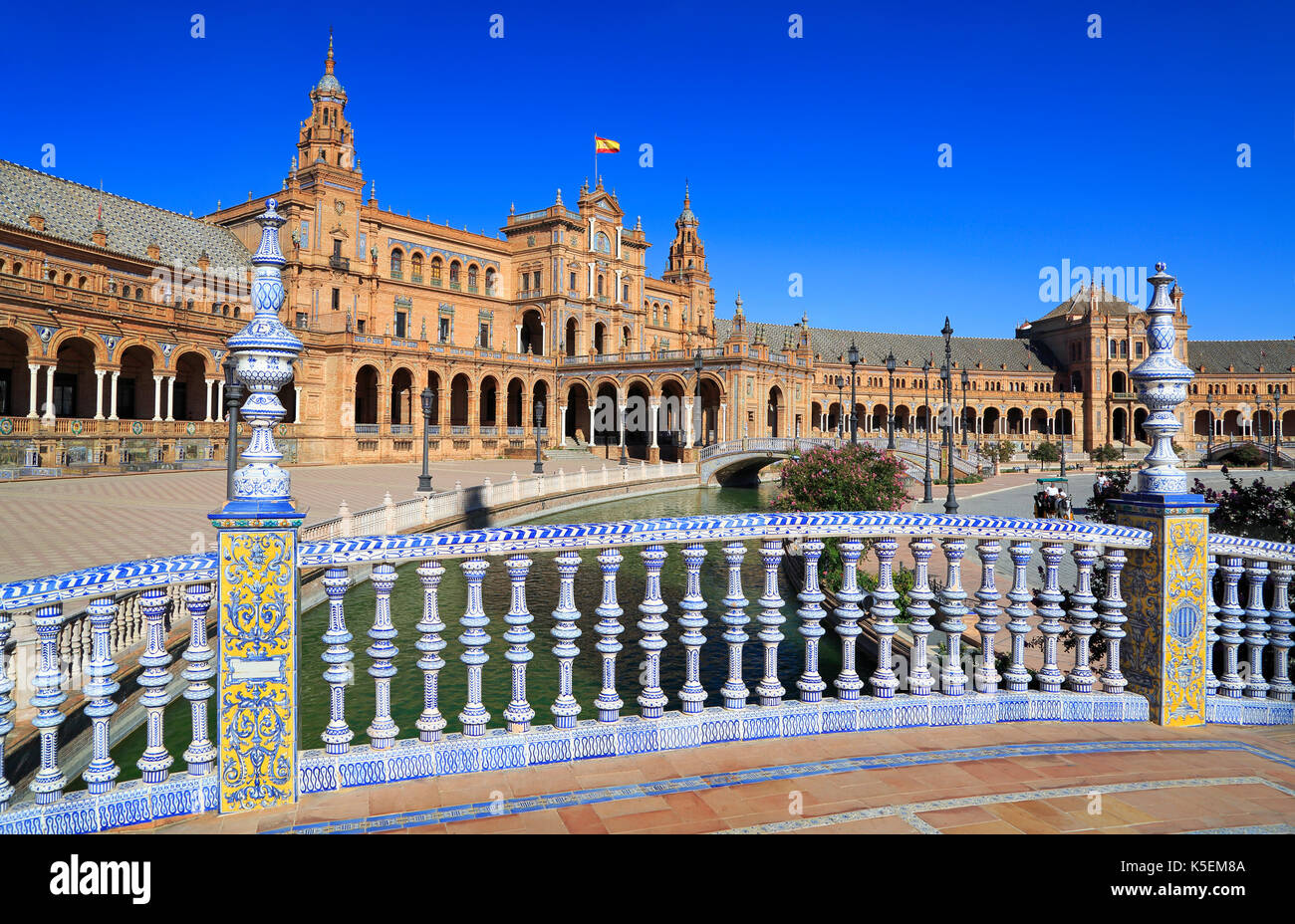 Plaza de Espana or Spain Square in Seville, Andalusia, Spain Stock ...