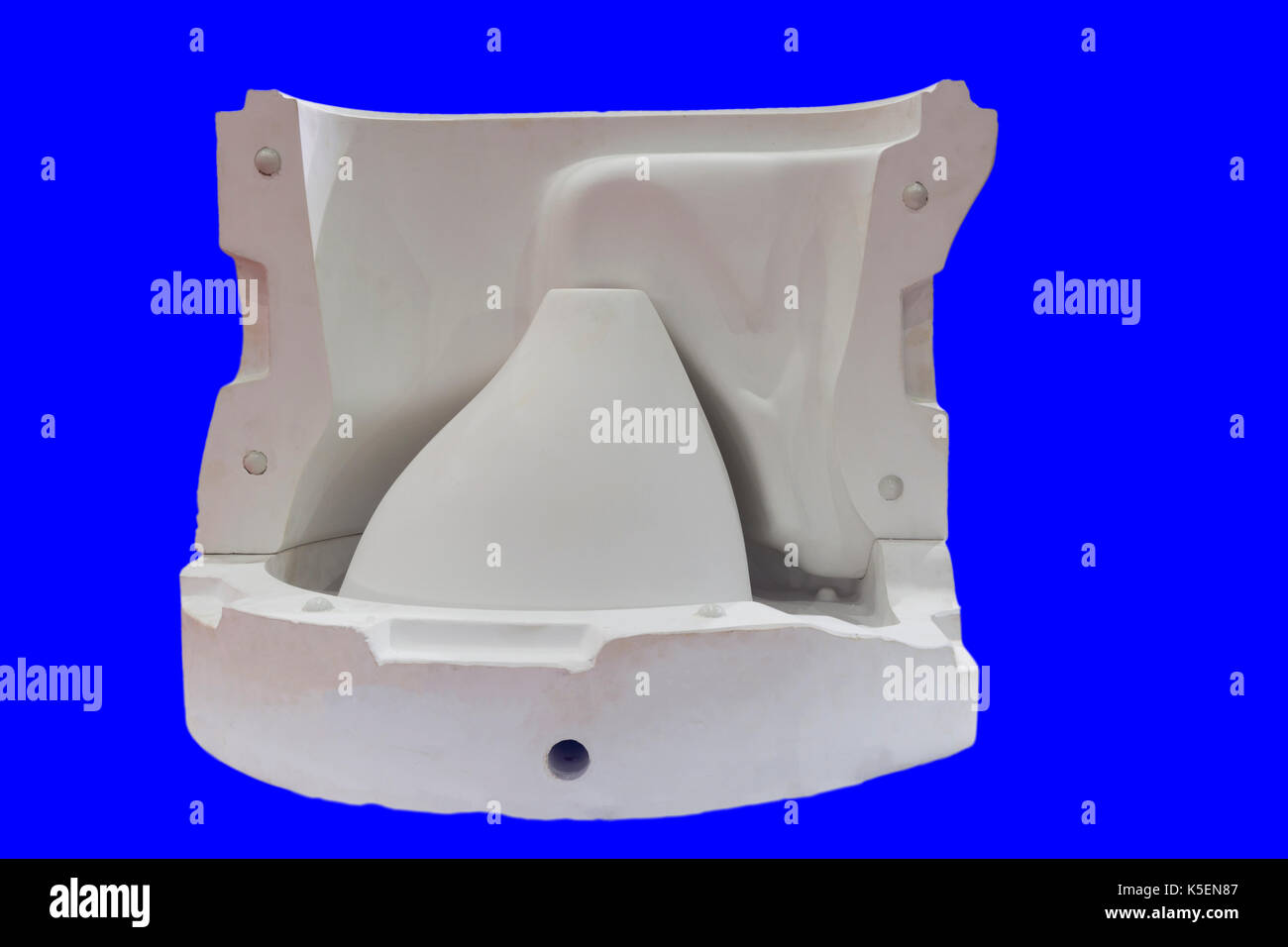 white mould for ceramic slip casting production process ; toilet bowl  ,selective focus Stock Photo - Alamy