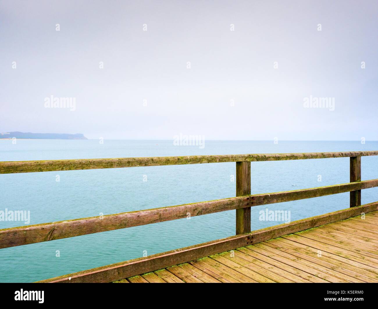 Empty wooden wharf mole hi-res stock photography and images - Alamy