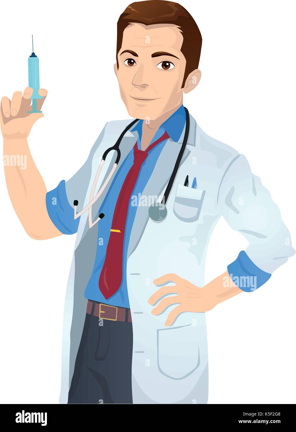 Caucasian doctor holding medical injection syringe. Young doctor standing with syringe. Doctor holding syringe ready for injection Stock Vector Image & Art - Alamy Caucasian doctor holding medical injection syringe. Young doctor standing with syringe. Doctor holding syringe ready for injection Stock Vector Image & Art - Alamy