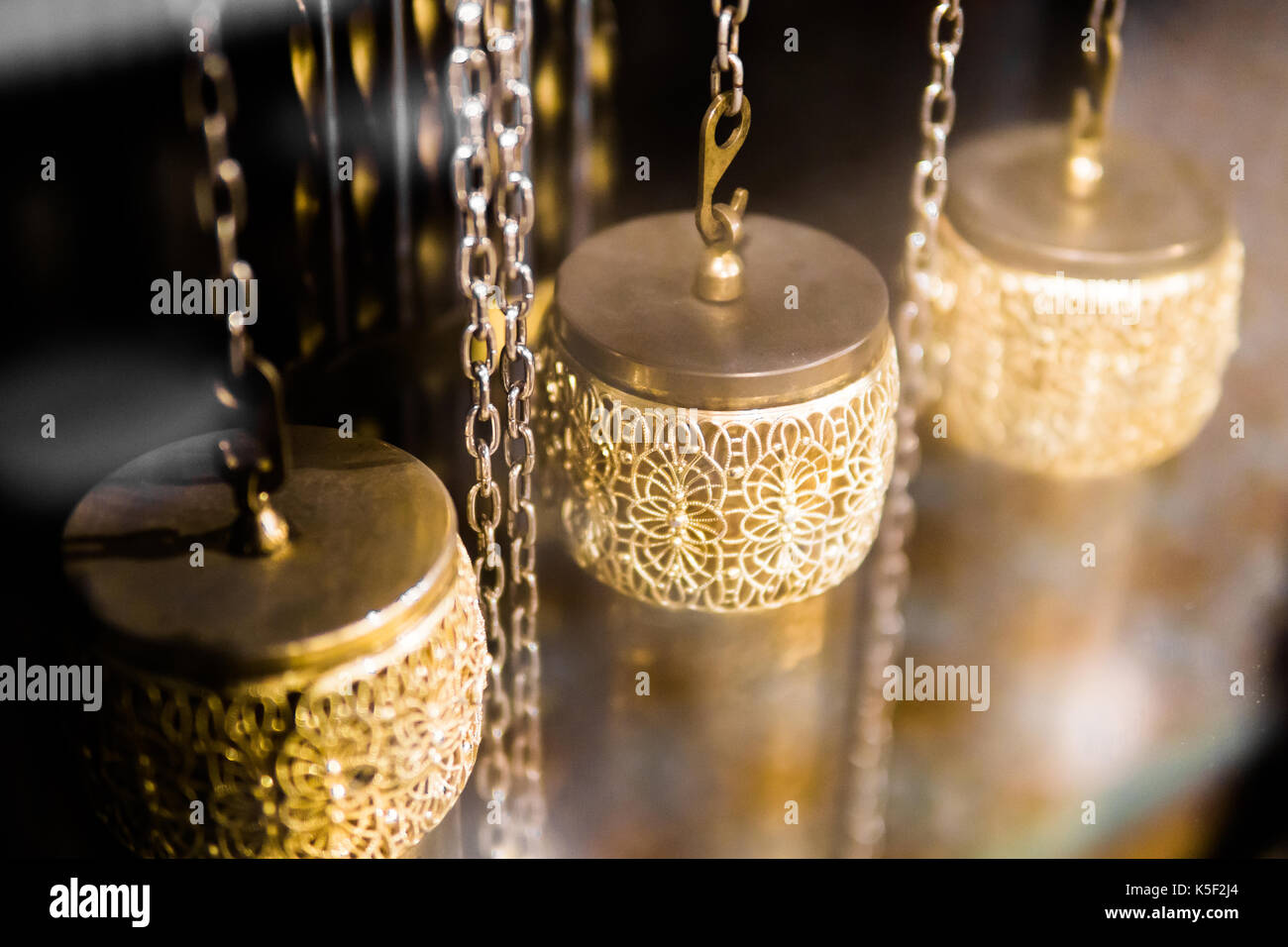 Grandfather Clock Weights Stock Photo Alamy