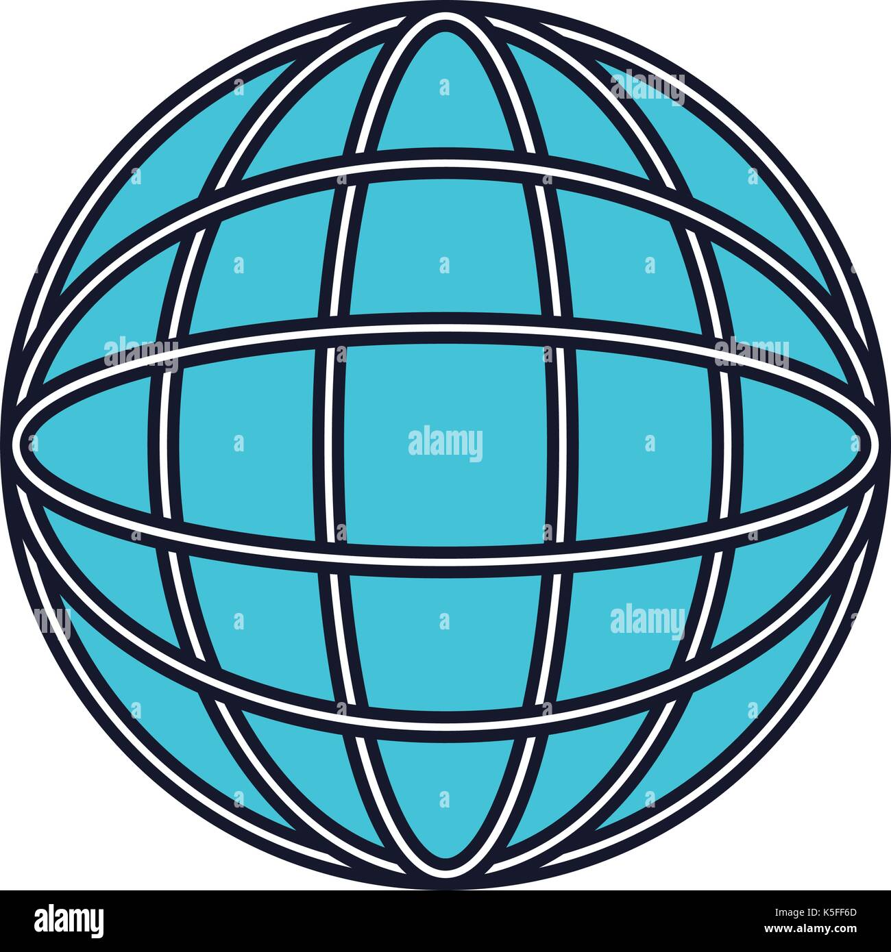 globe world icon colorful silhouette with thick contour Stock Vector ...