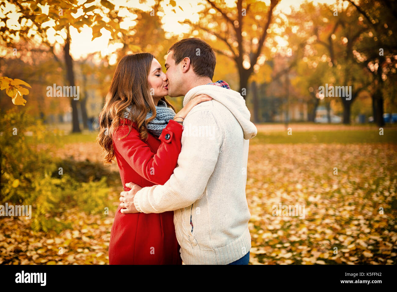 Romantic couple hugging kissing in hi-res stock photography and images ...