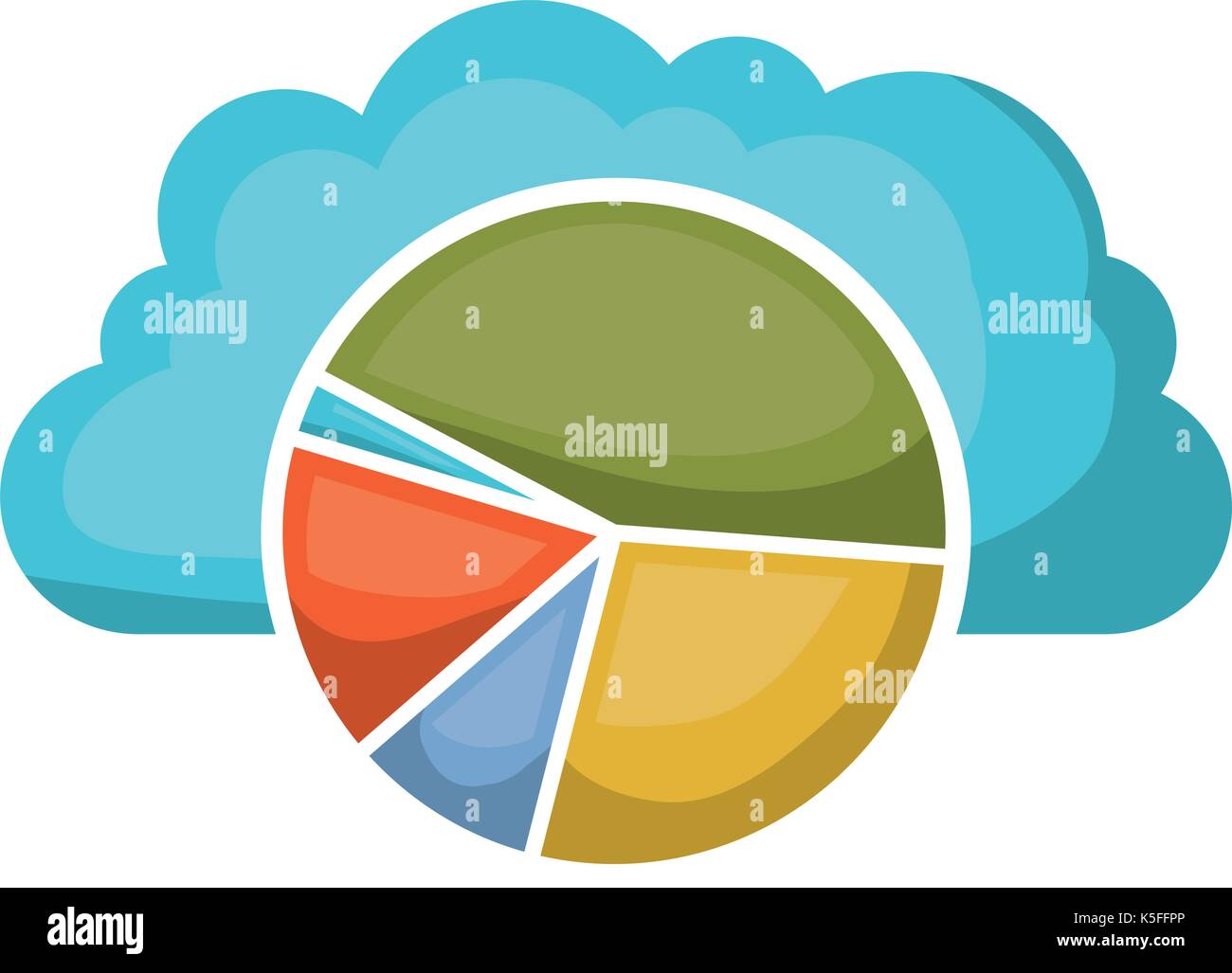 cloud storage data service icon and available space circular graphic ...
