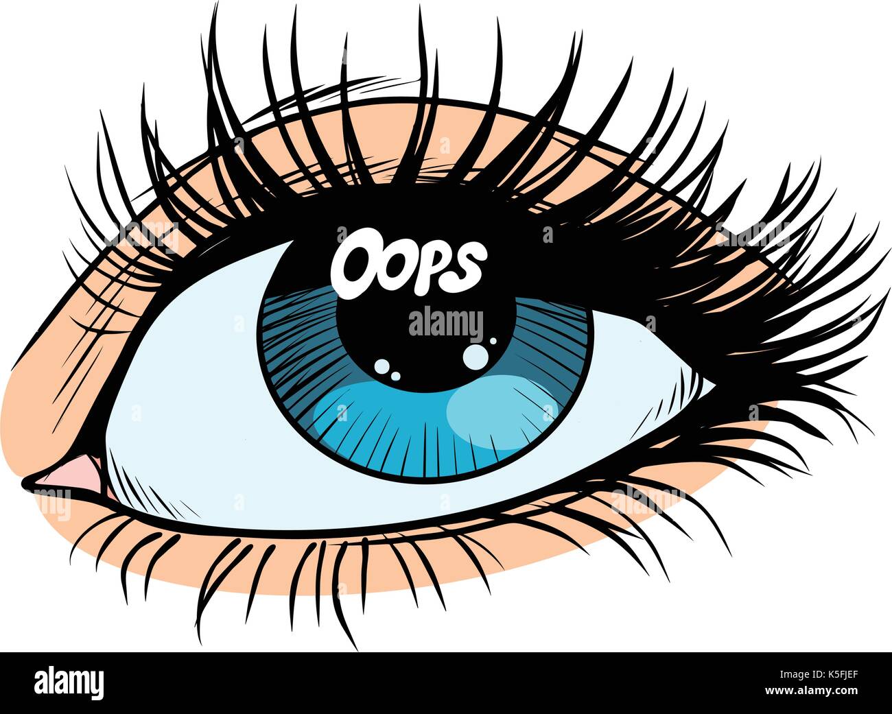 Oops the glare in the eye of women Stock Vector