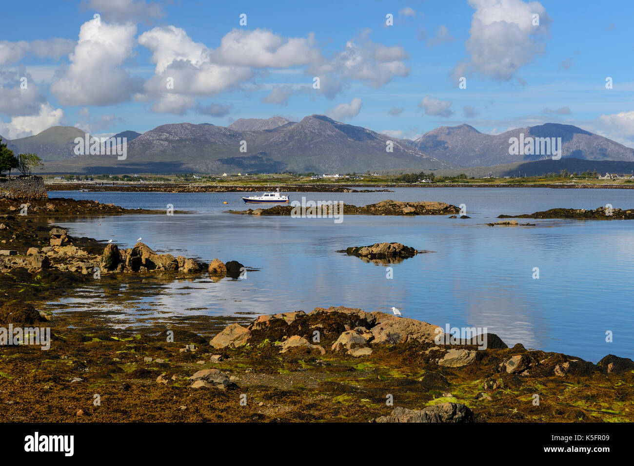 Vidéo Stock Roundstone village, Connemara, County Galway, Ireland, July