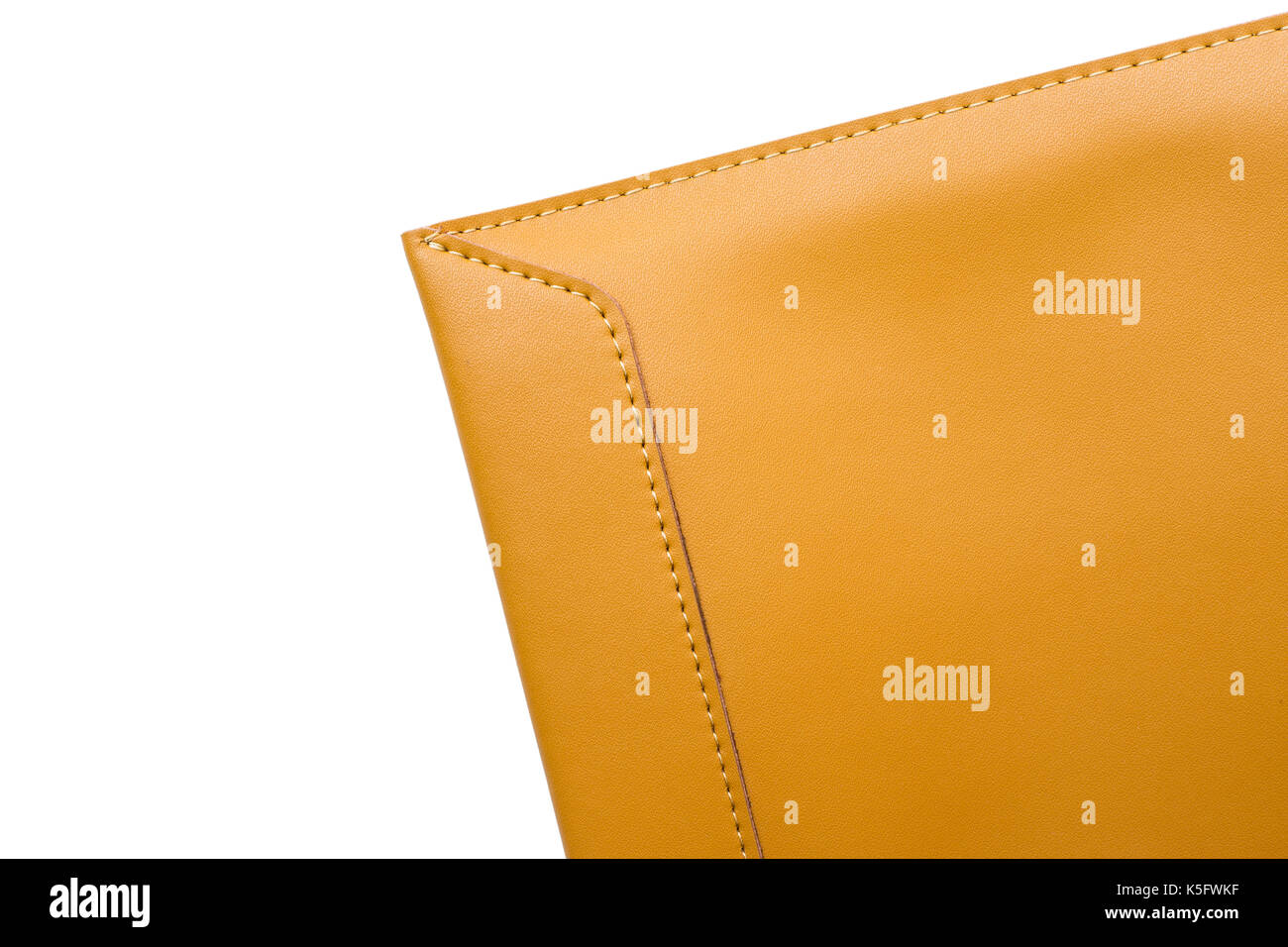 Leather case for notebook and tablet on white background Stock Photo