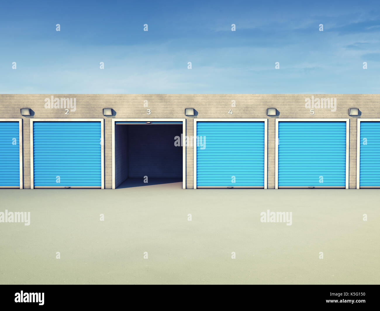 Outdoor self storage units , Storage rental facility Stock Photo Alamy