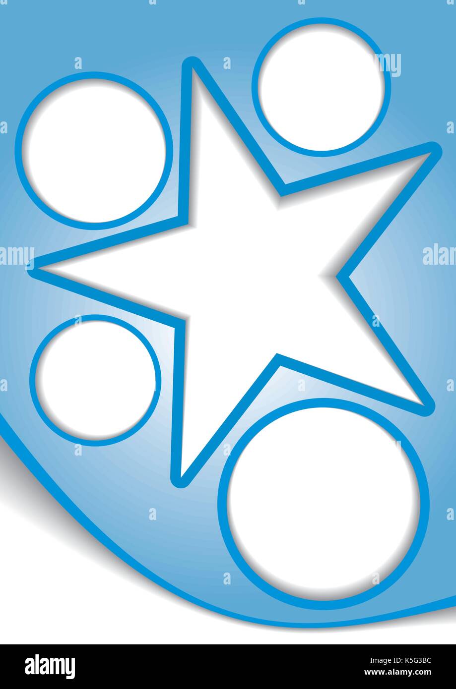 Star layout Stock Vector