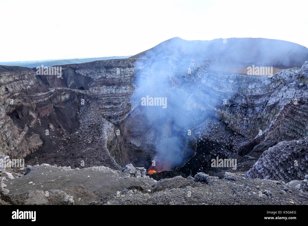 Masaya volcano active lava lake Nicaragua Stock Photo