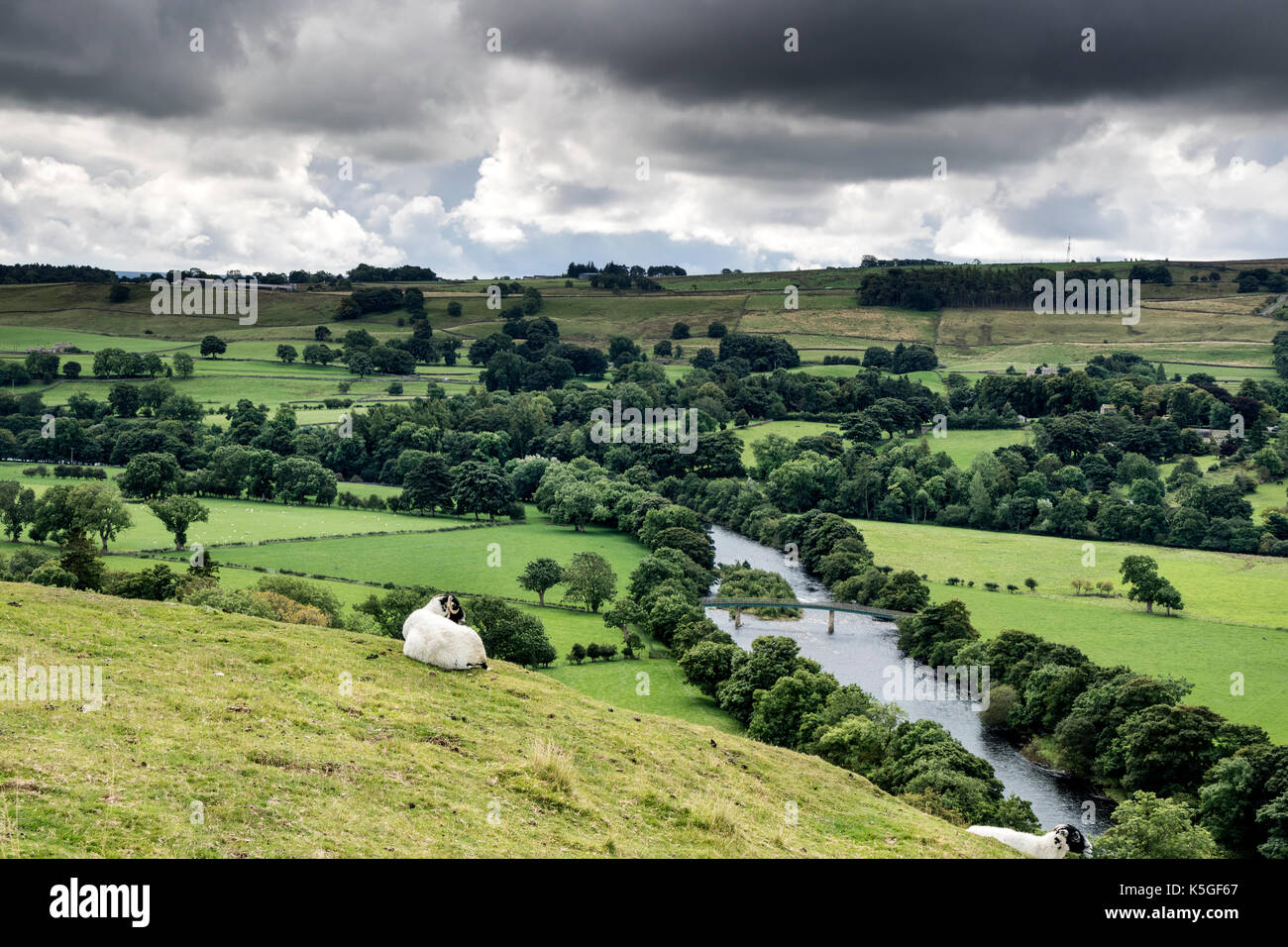 Teesdale, County Durham UK.  Saturday 9th September 2017. UK Weather.  It has been a day of sunny spells and scattered heavy showers across the Northeast of England.  These showers are expected to die away for a time before the rain returns on Sunday afternoon. Credit: David Forster/Alamy Live News. Stock Photo