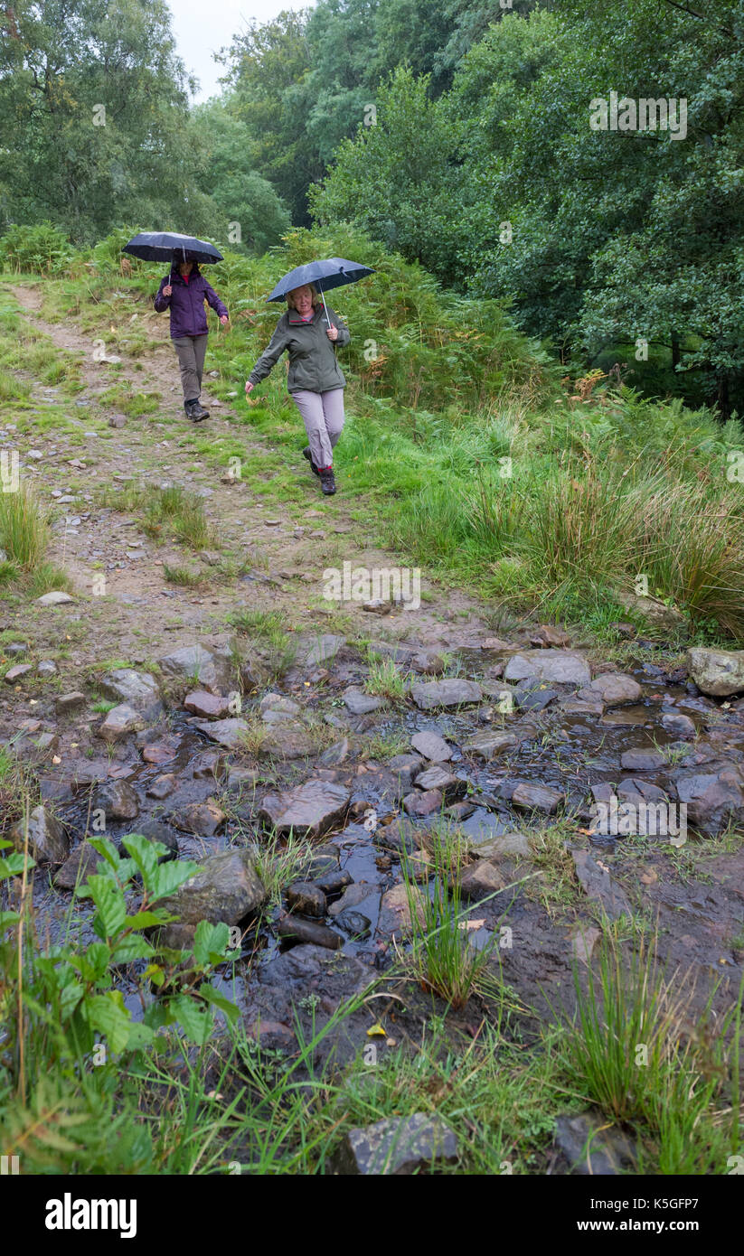 Wolsingham, County Durham, UK. UK Weather. 9th Sep, 2017. Walkers