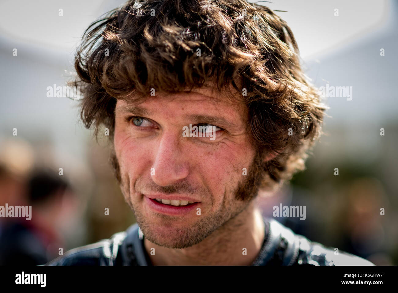 Chichester, West Sussex, UK. 9th September, 2017. Guy Martin during the Goodwood Revival at the Goodwood Circuit Credit: Gergo Toth/Alamy Live News Stock Photo
