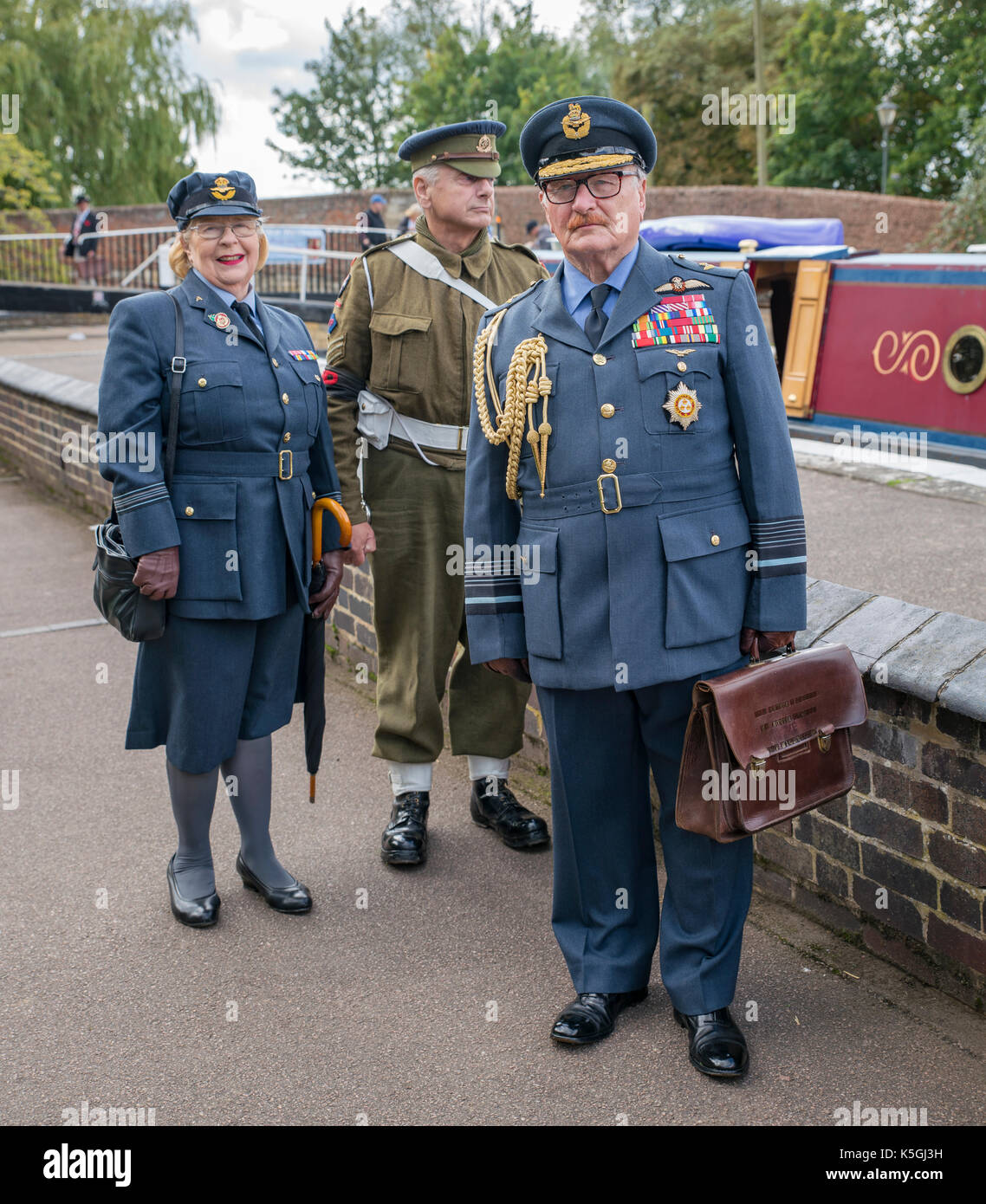 Stoke Bruerne's village at war weekend,re-enactors from all over the UK enjoy a weekend of vintage fun. Credit: Scott Carruthers/Alamy Live News Stock Photo