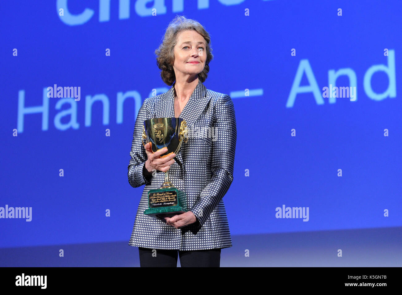 Venice, Italy. 9th September, 2017. 74th Venice Film Festival, 'Venezia 74' Golden Lions Awards Ceremony Pictured: Charlotte Rampling Credit: Independent Photo Agency Srl/Alamy Live News Stock Photo