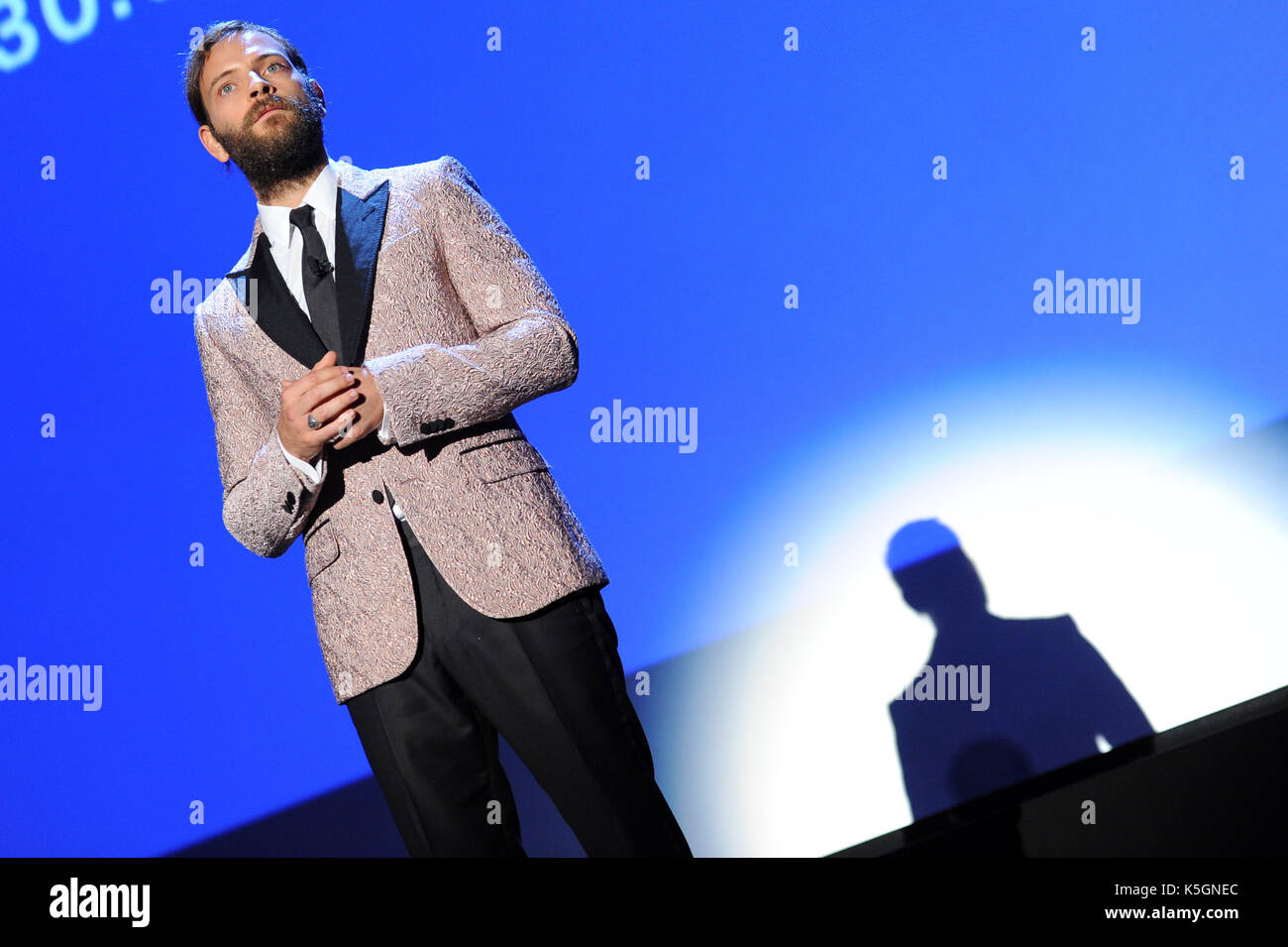 Venice, Italy. 9th September, 2017. 74th Venice Film Festival, "Venezia 74" Golden Lions Awards Ceremony Pictured: Alessandro Borghi Credit: Independent Photo Agency Srl/Alamy Live News Stock Photo