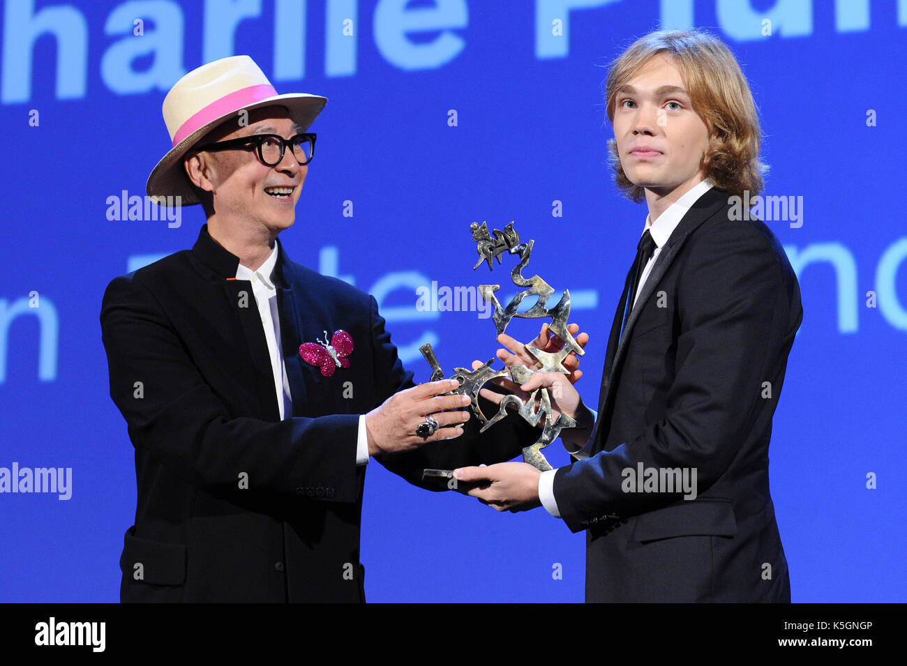 Venice, Italy. 9th September, 2017. 74th Venice Film Festival, 'Venezia 74' Golden Lions Awards Ceremony Pictured: Charlie Plummer Credit: Independent Photo Agency Srl/Alamy Live News Stock Photo