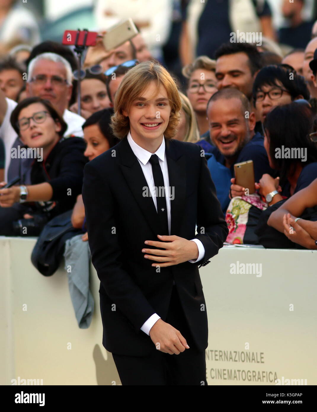 Venice, Italy. 9th September, 2017. Charlie Plummer attends at the Award Ceremony during the 74th Venice International Film Festival at Lido of Venice on 9th September, 2017. Credit: Andrea Spinelli/Alamy Live News Stock Photo