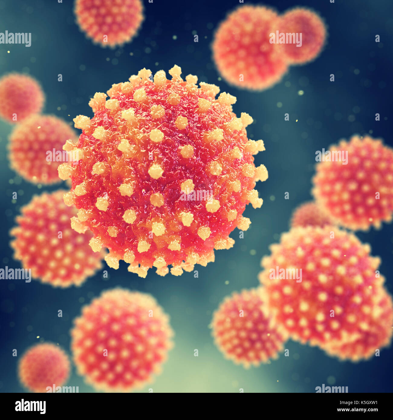 Viral hepatitis infection causing chronic liver disease , Hepatitis viruses Stock Photo
