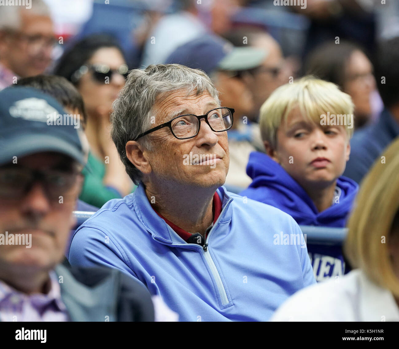 New York, Ny Usa. 8th Sep, 2017. Bill Gates attends day 12 of US Open Championships at Billie