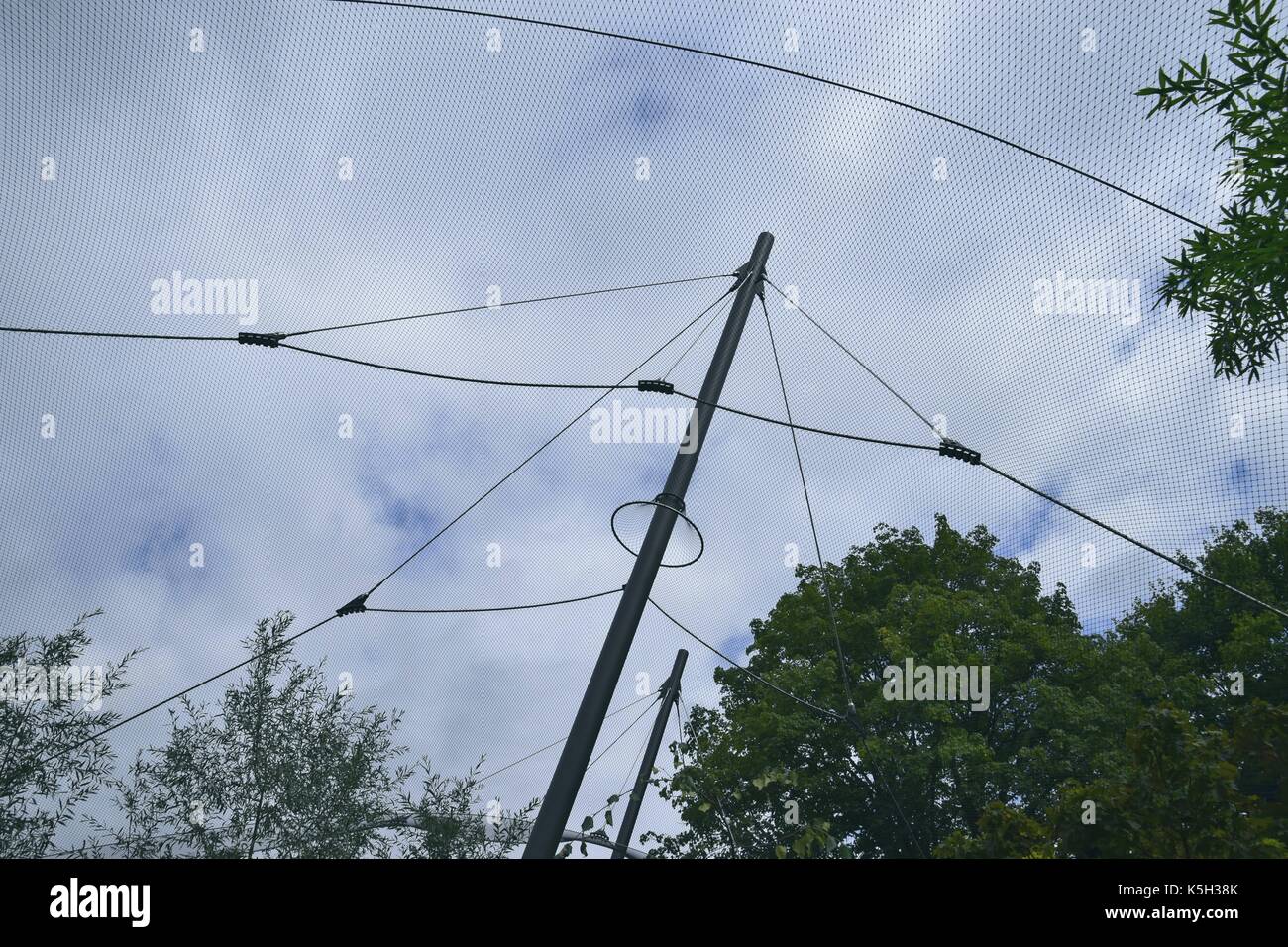 steel Roof of a bird aviary Stock Photo - Alamy - Roof Over Aviary