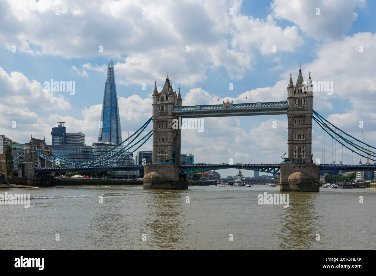 The Shard skyscraper and Tower Bridge in London, England, United Kingdom, UK Stock Photo