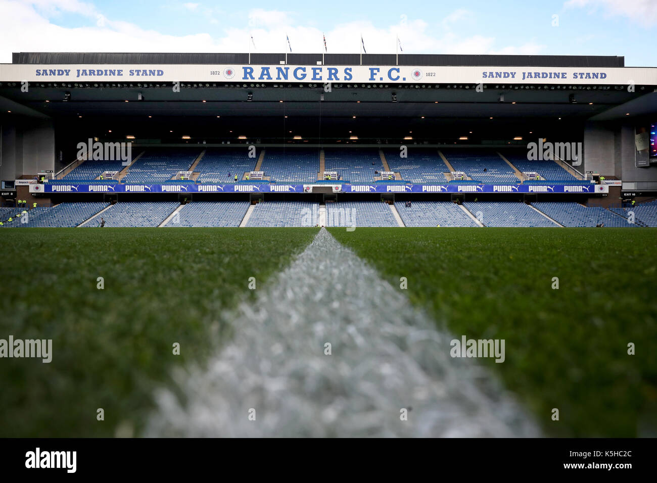 Aerial view of Glasgow Rangers Football Club in Scotland. It is also known  as the Ibrox Stadium, home to the Gers Stock Photo - Alamy