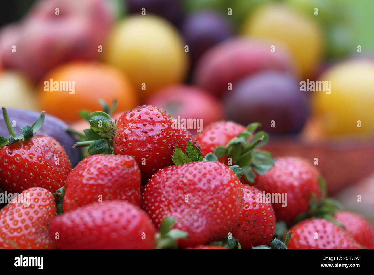 Summer fruit bowl Stock Photo Alamy