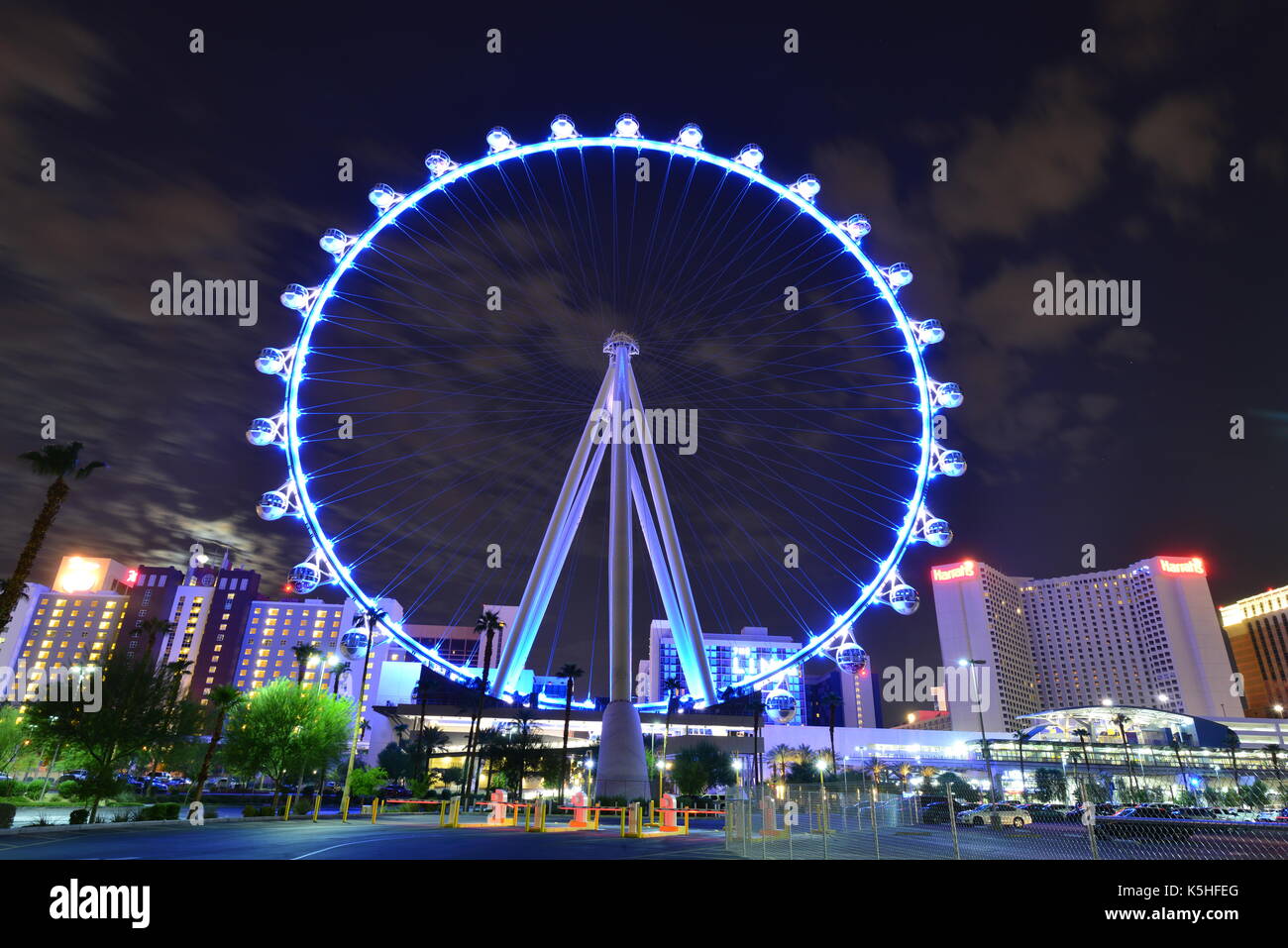 The Linq in Las Vegas at night Stock Photo
