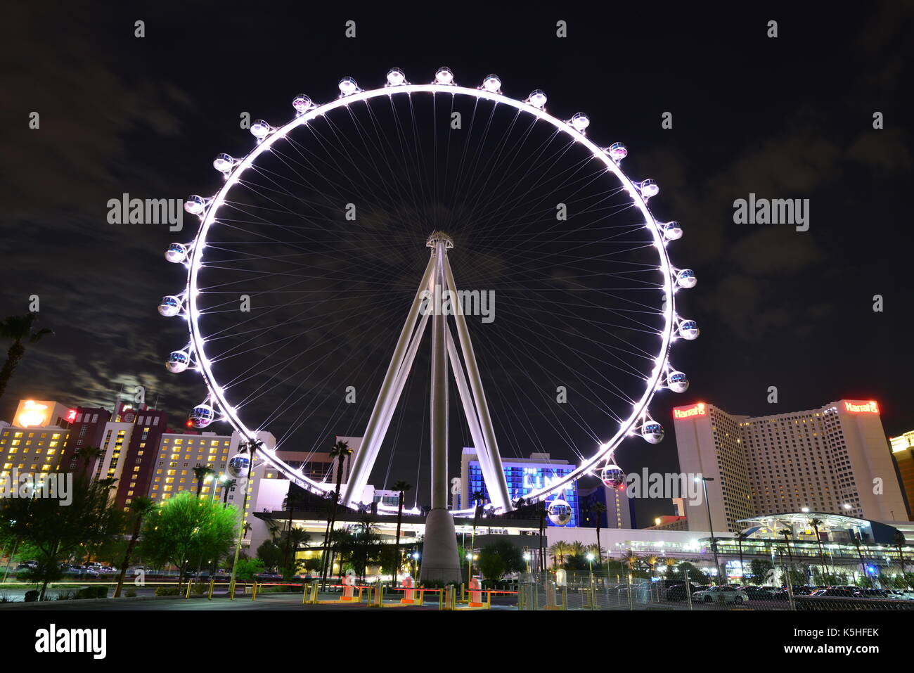 The Linq in Las Vegas at night Stock Photo