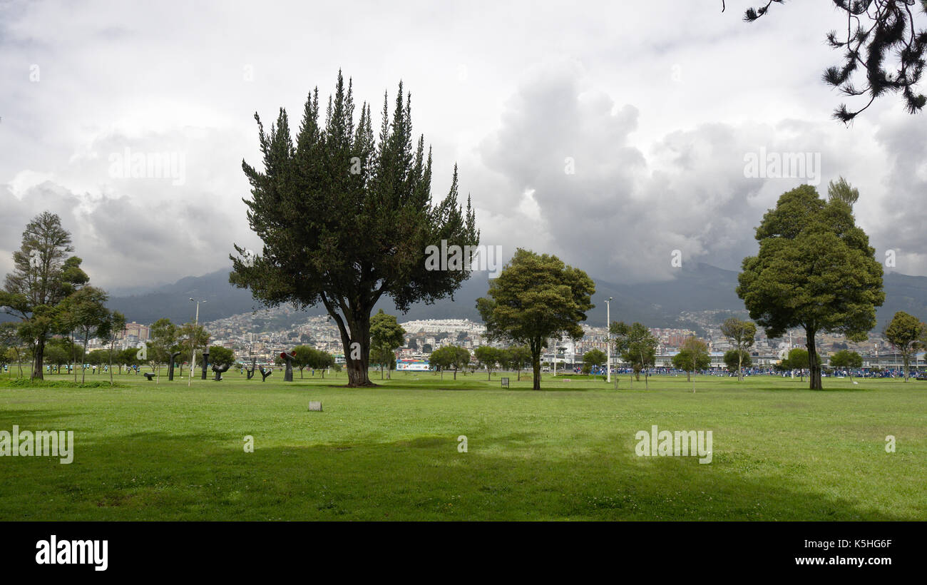 QUITO, ECUADOR 2017 Parque Bicentenario de Quito is a large public