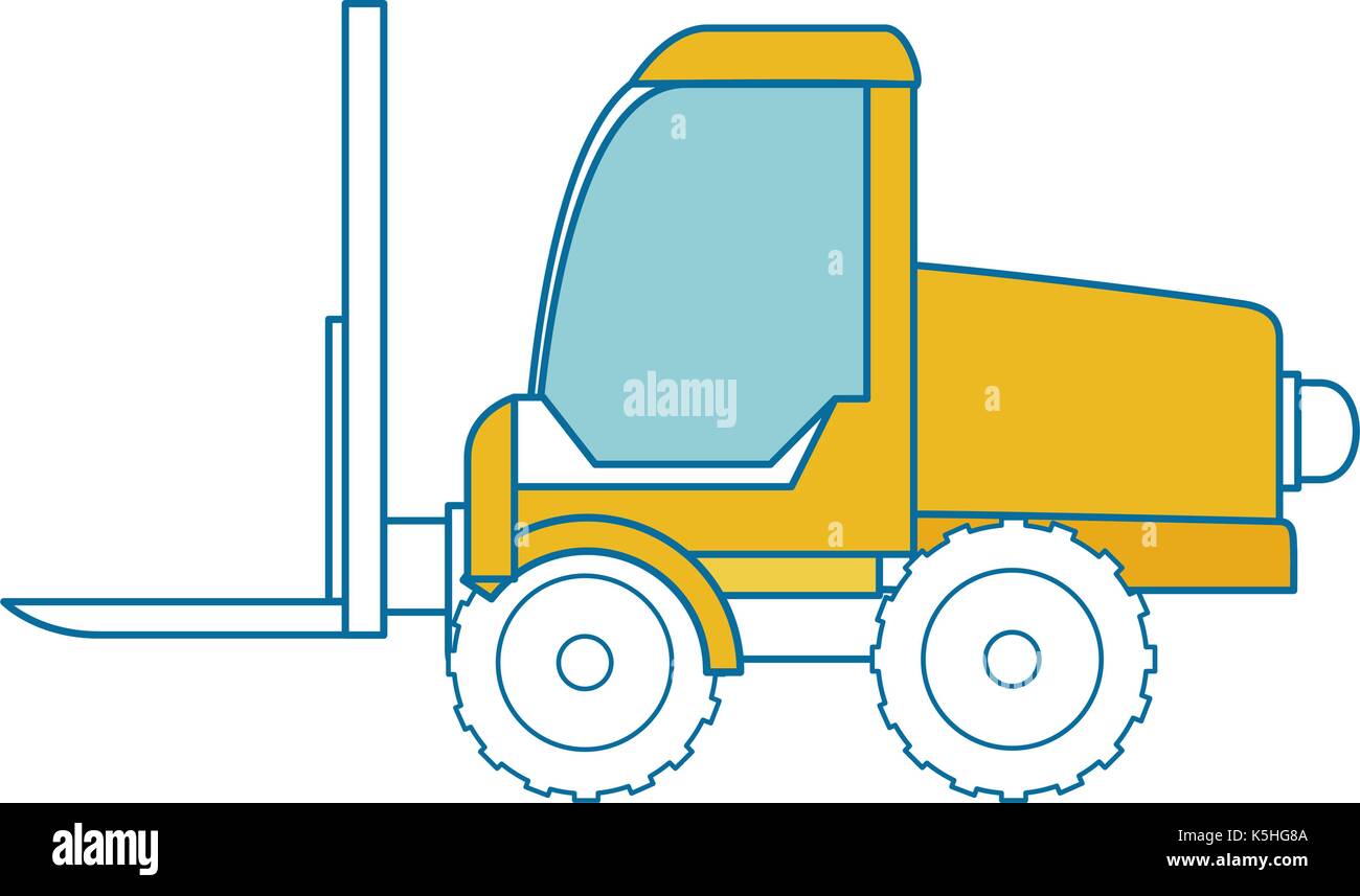 forklift vehicle isolated icon vector illustration design Stock Vector