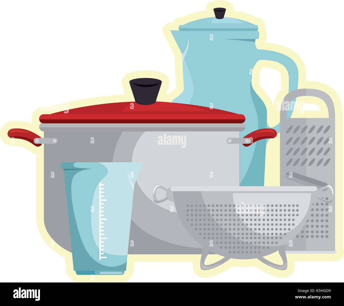 set of kitchen containers vector illustration design Stock Vector Image ...